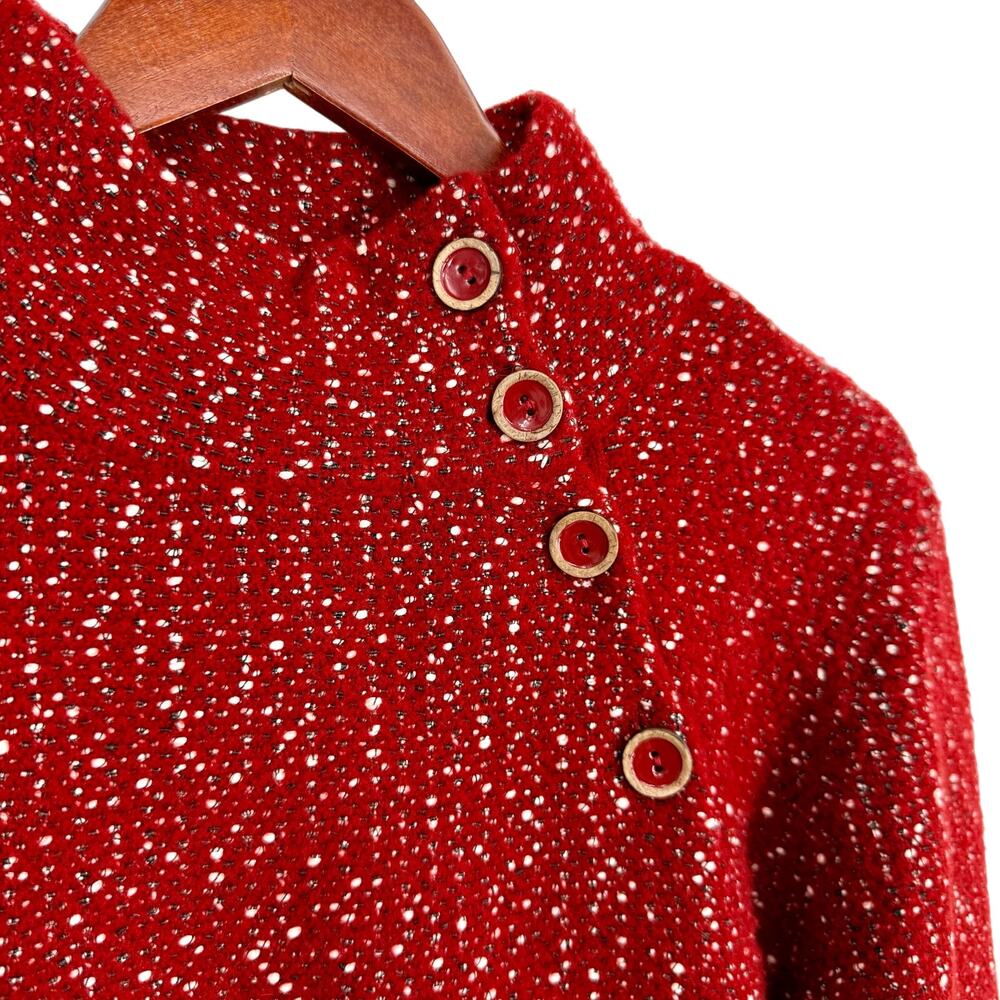 Habitat Sz XS Burnt Orange Wearable Art to Wear Winter Sweater Blouse Shirt Top - Picture 2 of 7